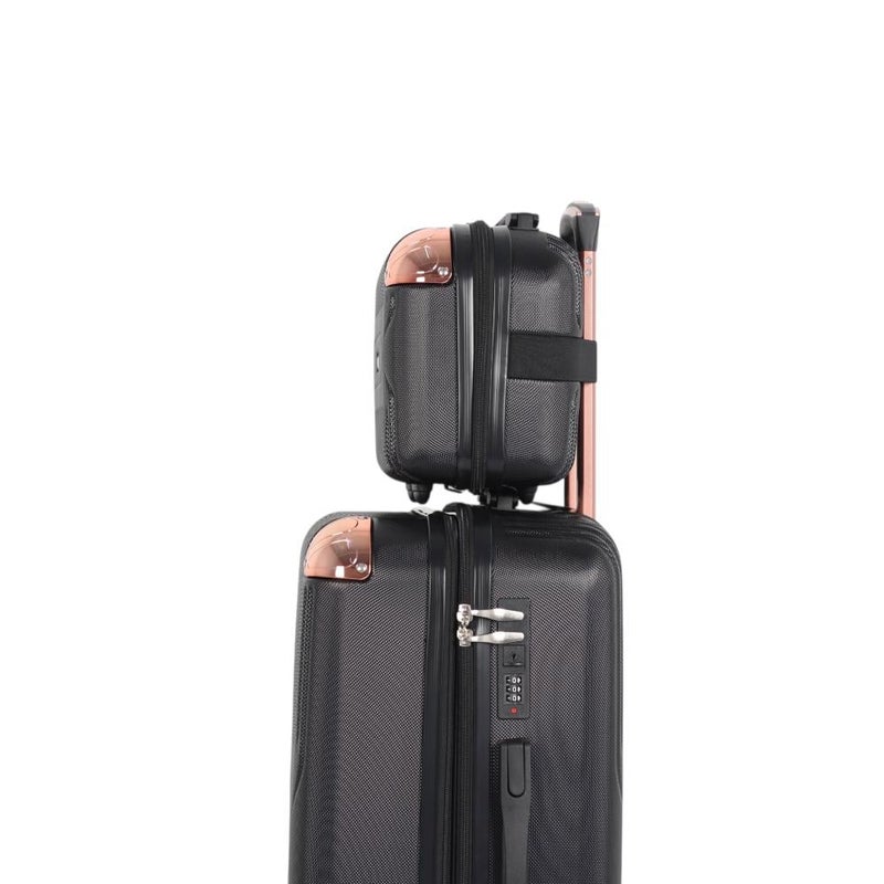 أفياتور طقم حقائب سفر دبش  فاخر: خيار مثالي للعرائس والمسافرين المتميزين مكون من 6 قطع ويشمل حقيبتين يد - كفرات دبل ومرنة - قفل رقمي ثابت ضد السرقة - Image 5